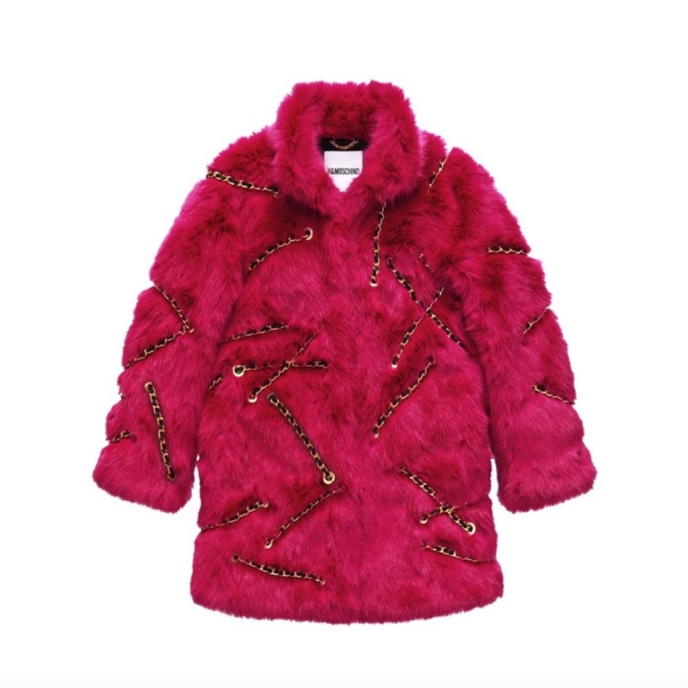 UPDATED** Pink Chain Moschino Fur Coat